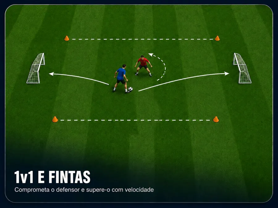 1 contra 1 e fintas
